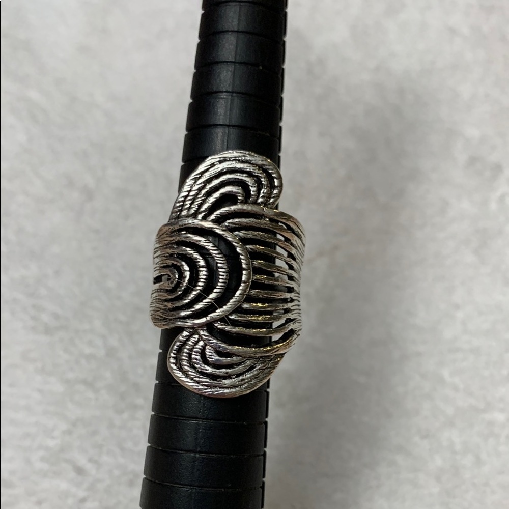 Statement Silver Openwork Ring Artistic, Bold, Un… - image 8